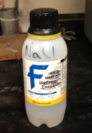 Unacceptable labeling for chemical safety.